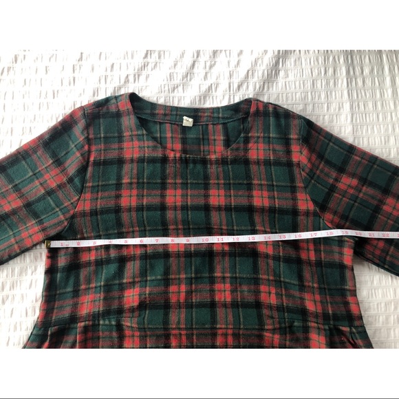 Plaid Long Sleeve Dress w Pockets & Button Cuffs - Picture 9 of 15